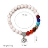 7 Chakra White Bracelet