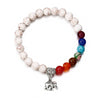 7 Chakra White Bracelet