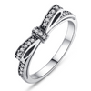 925 Sterling Silver Sparkling Bow Ring